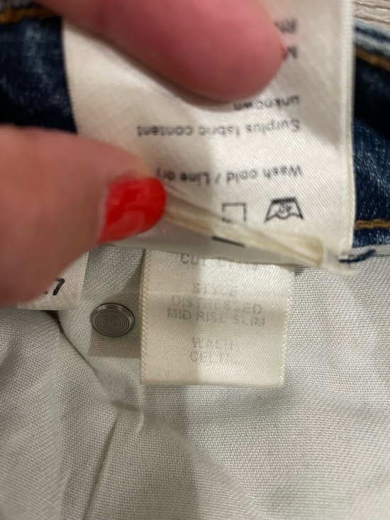 Reformation Straight-Leg Mid-Rise Jeans Celtic Wash Distressed Size 27 - Picture 10 of 11